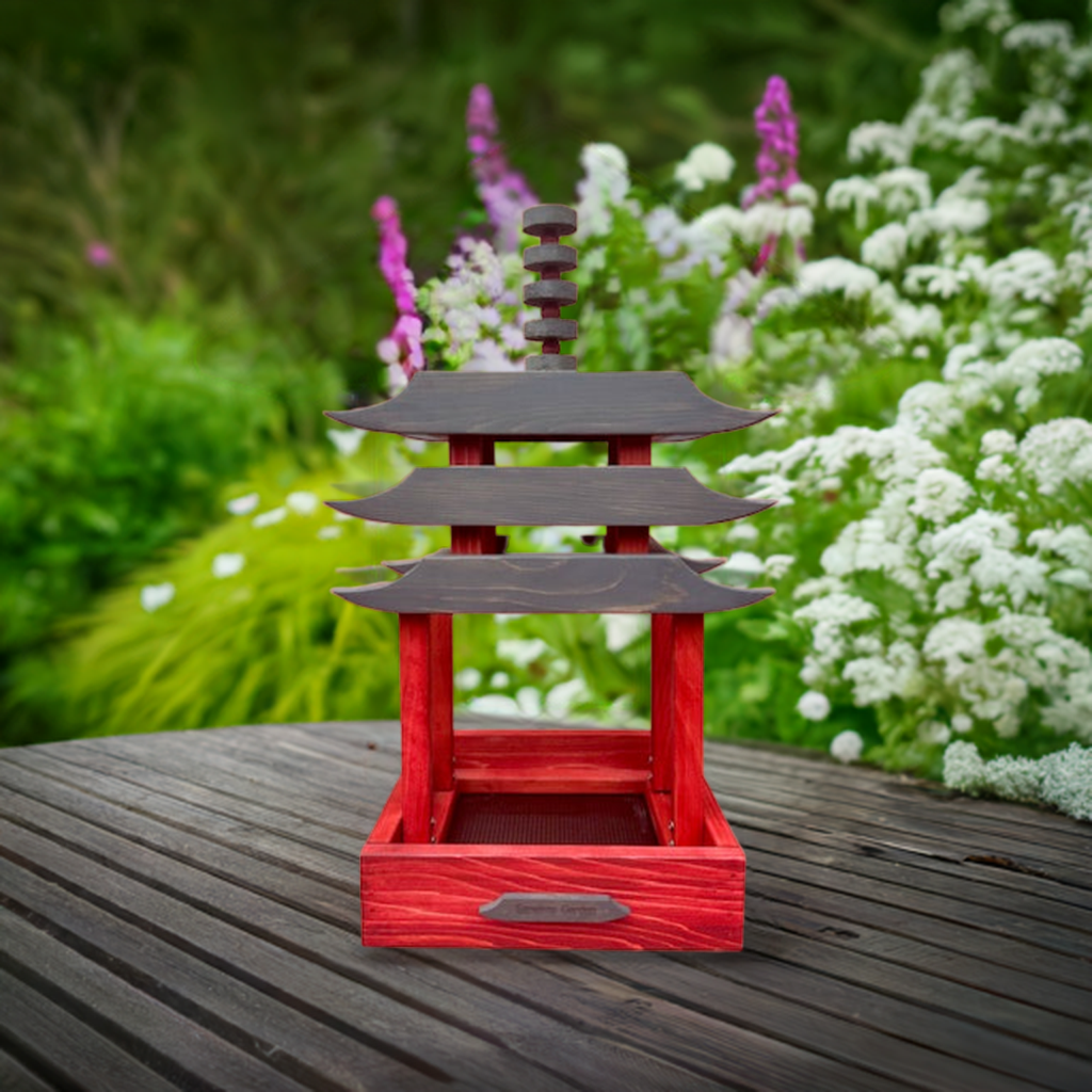 Grand Chiisai Asian Style Platform Bird Feeder (small)