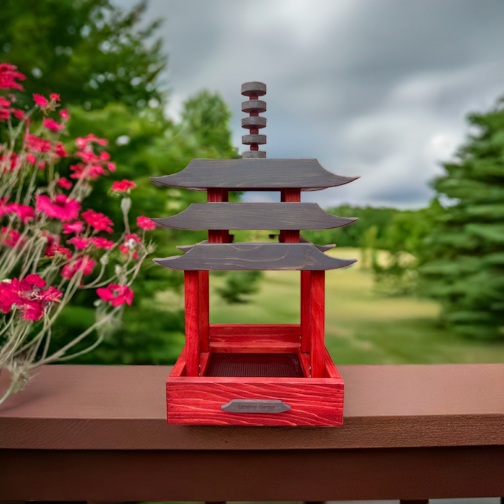 Grand Chiisai Asian Style Platform Bird Feeder (small)