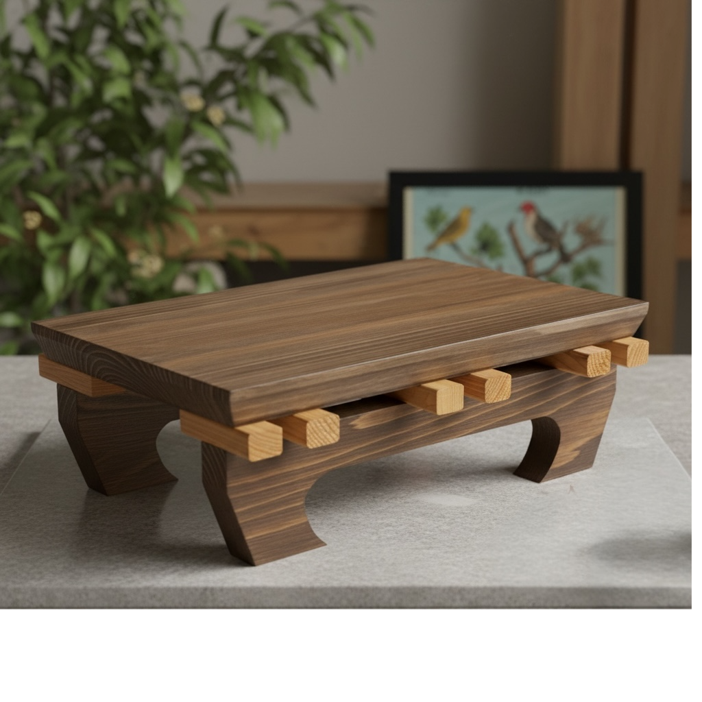 Bonsai stand: Asian styled cedar bonsai plant stand