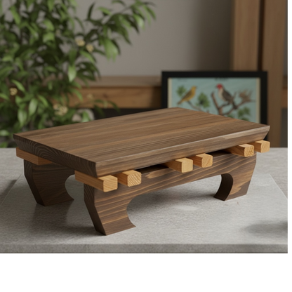 Bonsai stand: Asian styled cedar bonsai plant stand