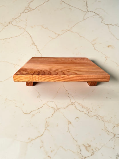 Cedar wood riser: wood display stand, plant stand, bonsai stand