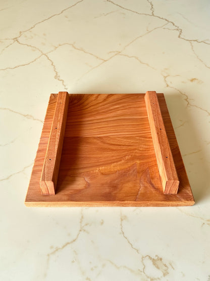 Cedar wood riser: wood display stand, plant stand, bonsai stand