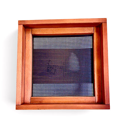 Cedar Post Mount Platform Bird Feeder: Pole Mounted Outdoor Platform Feeder