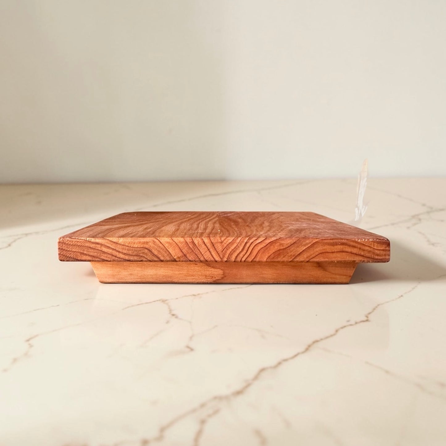 Cedar wood riser: wood display stand, plant stand, bonsai stand