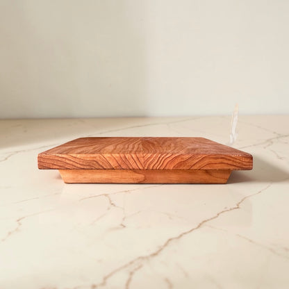 Cedar wood riser: wood display stand, plant stand, bonsai stand