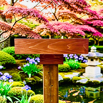 Cedar Post Mount Platform Bird Feeder: Pole Mounted Outdoor Platform Feeder