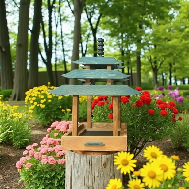 Grand Pagoda XL Asian Style Platform Bird Feeder