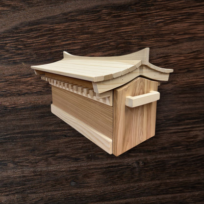 Pagoda Mailbox-cedar Asian style pagoda mailbox