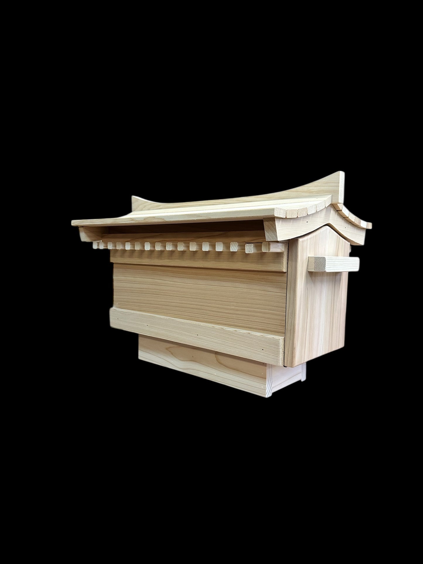 Pagoda Mailbox-cedar Asian style pagoda mailbox