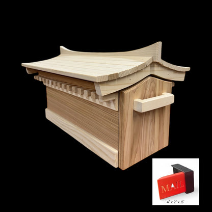 Pagoda Mailbox/Garden Box-cedar Asian style pagoda mailbox or garden box