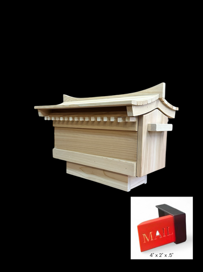 Pagoda Mailbox/Garden Box-cedar Asian style pagoda mailbox or garden box