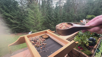 Deck Railing Asian Cedar Bird Feeder